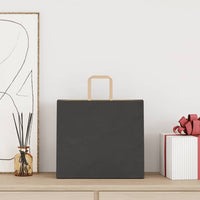 Sacchetti di Carta 250 pz con Manici Neri 32x22x28 cm