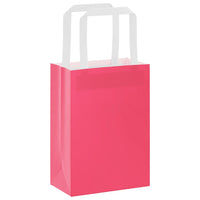 vidaXL Sacchetti di Carta 50 pz con Manici Rosa 15x8x21 cm