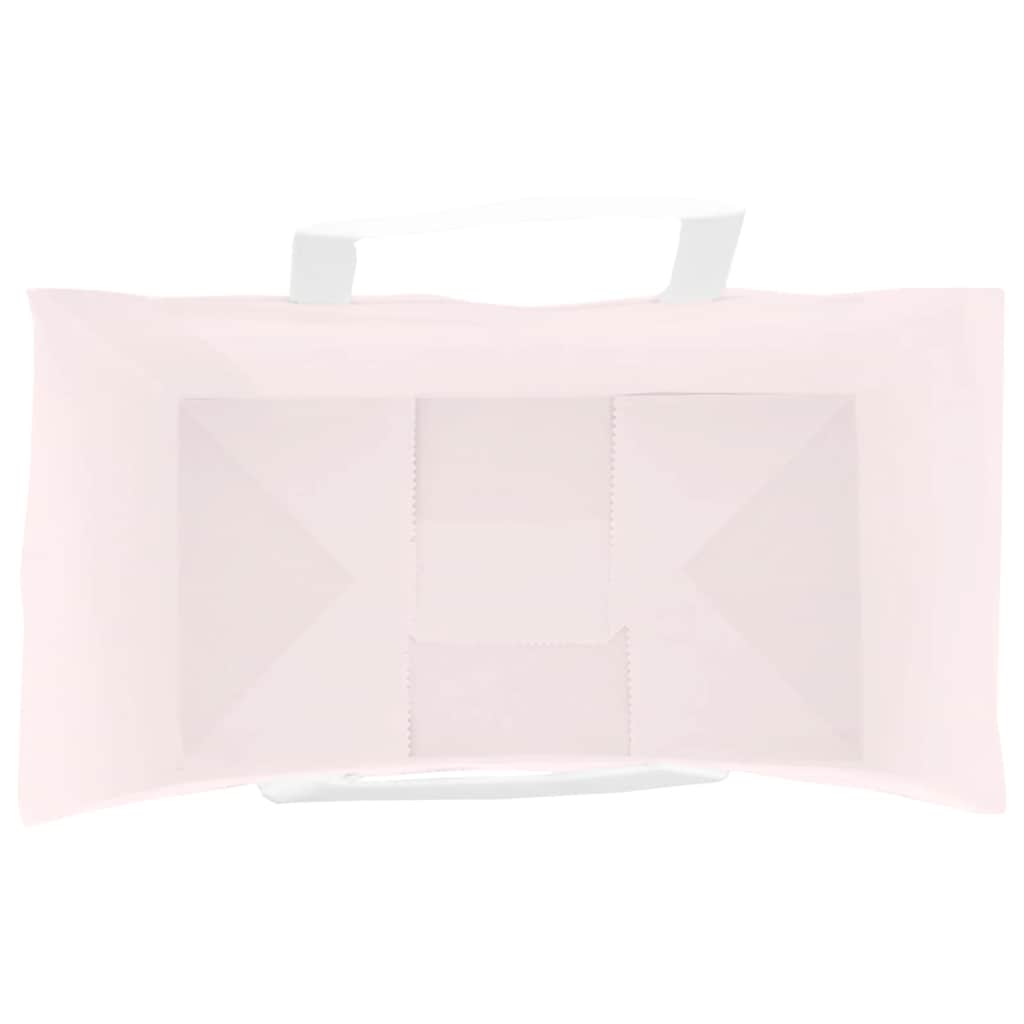 vidaXL Sacchetti di Carta 50 pz con Manici Rosa 15x8x21 cm