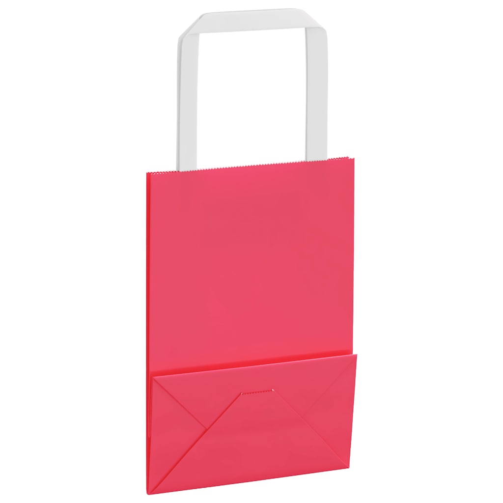 vidaXL Sacchetti di Carta 50 pz con Manici Rosa 15x8x21 cm