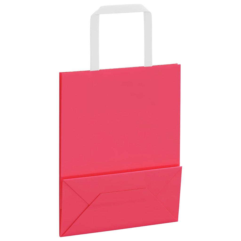Sacchetti di Carta 50 pz con Manici Rosa 18x8x22 cm