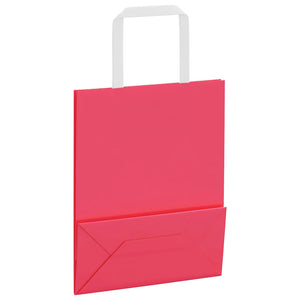 Sacchetti di Carta 50 pz con Manici Rosa 18x8x22 cm