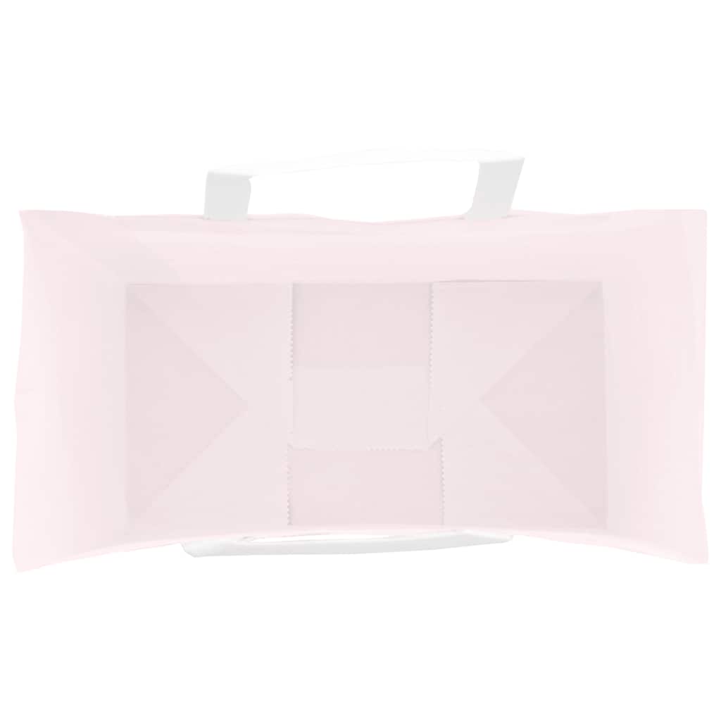 Sacchetti di Carta 50 pz con Manici Rosa 21x11x36 cm