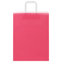 vidaXL Sacchetti di Carta 50 pz con Manici Rosa 26x12x35 cm