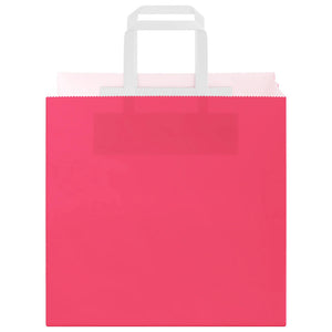 Sacchetti di Carta 50 pz con Manici Rosa 26x17x25 cm 4101885