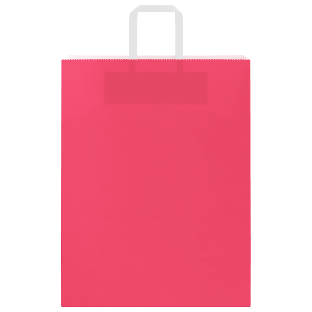 vidaXL Sacchetti di Carta 50 pz con Manici Rosa 32x12x42 cm