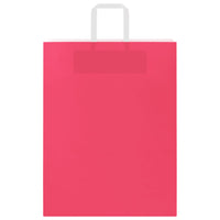 vidaXL Sacchetti di Carta 50 pz con Manici Rosa 32x12x42 cm