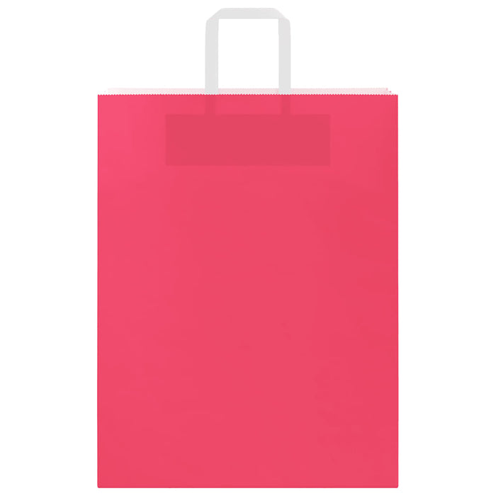 vidaXL Sacchetti di Carta 50 pz con Manici Rosa 32x12x42 cm
