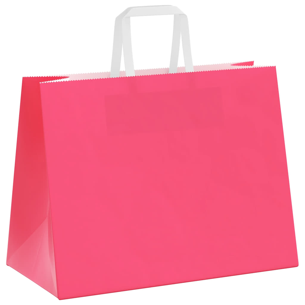 Sacchetti di Carta 50 pz con Manici Rosa 32x17x25 cm 4101887