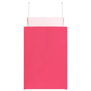vidaXL Sacchetti di Carta 50 pz con Manici Rosa 32x17x25 cm