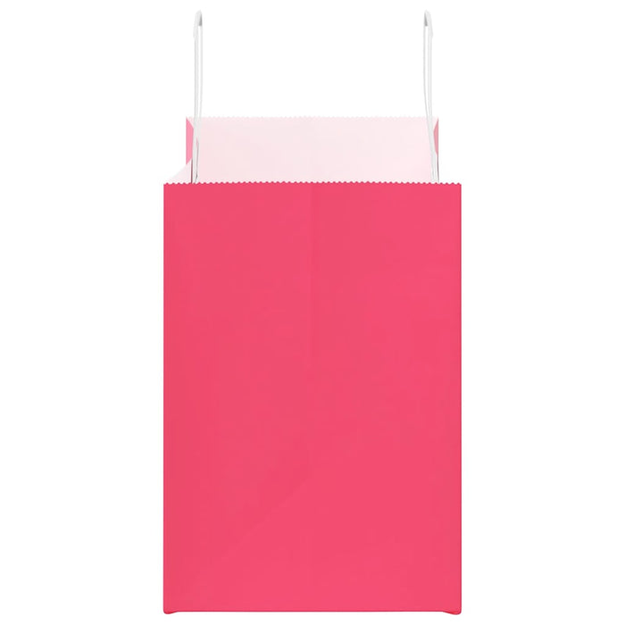 vidaXL Sacchetti di Carta 50 pz con Manici Rosa 32x17x25 cm