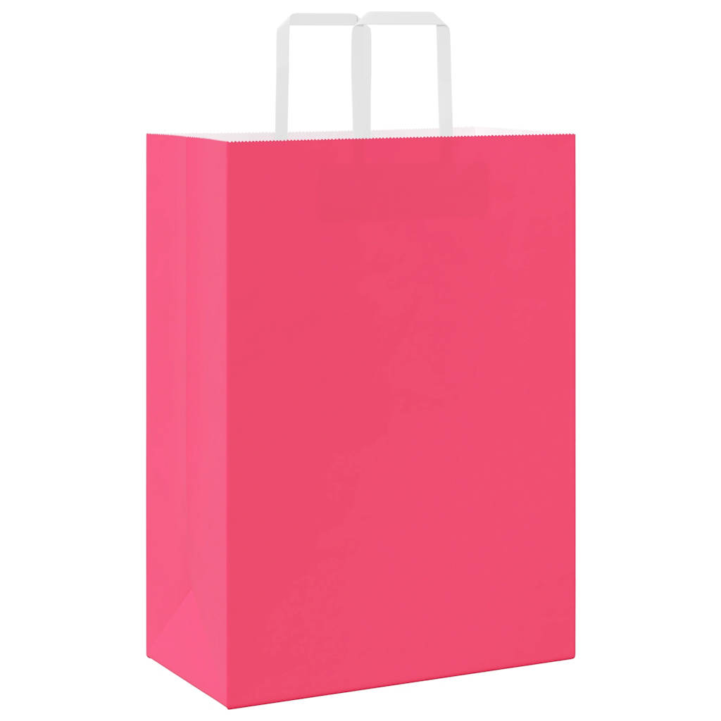 Sacchetti di Carta 50 pz con Manici Rosa 32x17x44 cm 4101888