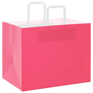 Sacchetti di Carta 50 pz con Manici Rosa 32x22x24 cm