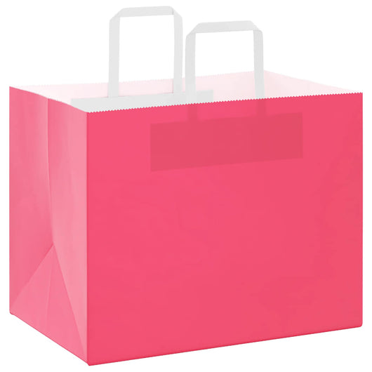 Sacchetti di Carta 50 pz con Manici Rosa 32x22x24 cm 4101889