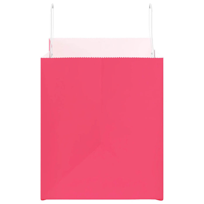 Sacchetti di Carta 50 pz con Manici Rosa 32x22x24 cm
