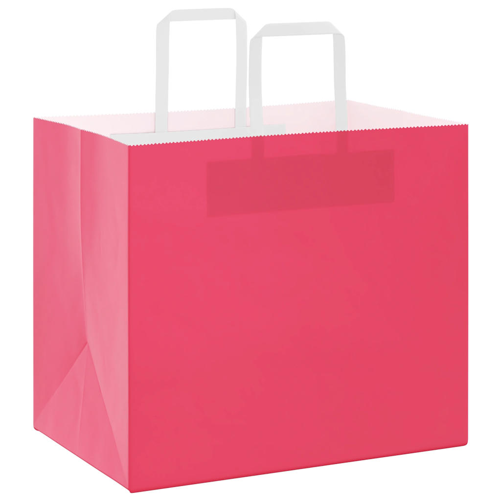 Sacchetti di Carta 50 pz con Manici Rosa 32x22x28 cm 4101890