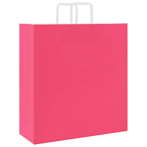 Sacchetti di Carta 50 pz con Manici Rosa 45x17x48 cm 4101891