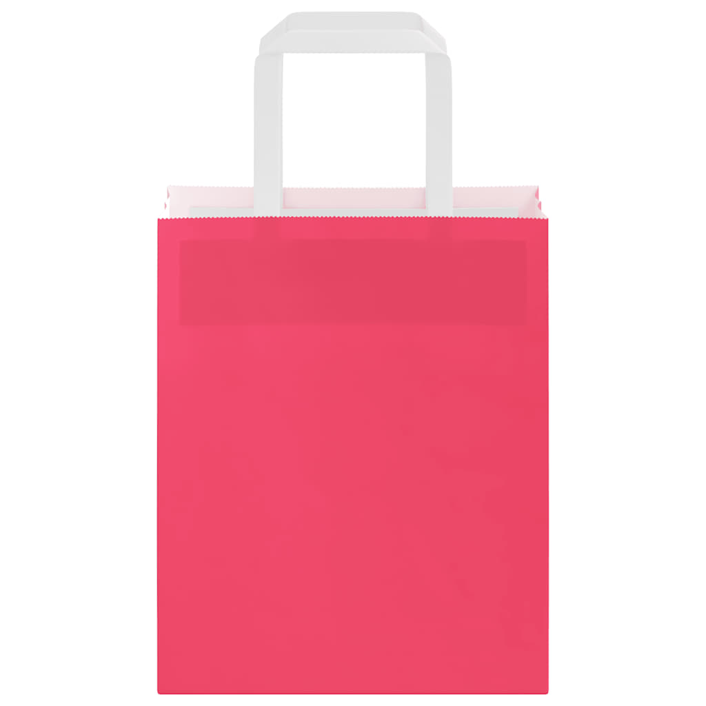 Sacchetti di Carta 250 pz con Manici Rosa 18x8x22 cm 4101894