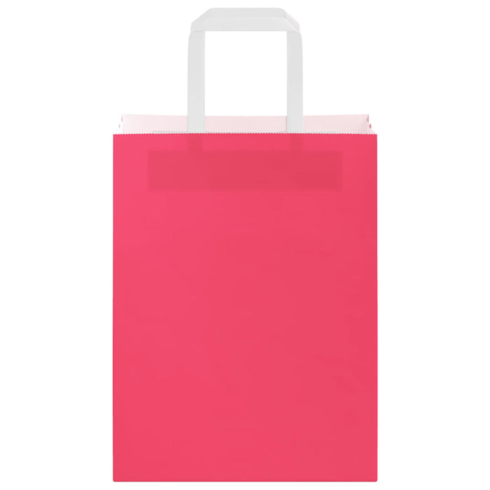 Sacchetti di Carta 250 pz con Manici Rosa 21x11x28 cm 4101895