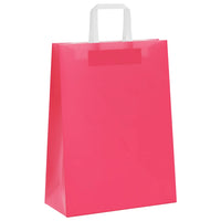 Sacchetti di Carta 250 pz con Manici Rosa 26x12x35 cm 4101898
