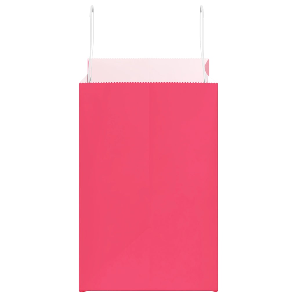 Sacchetti di Carta 250 pz con Manici Rosa 26x17x25 cm 4101899
