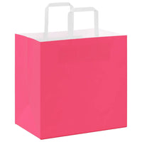 Sacchetti di Carta 250 pz con Manici Rosa 26x17x25 cm 4101899