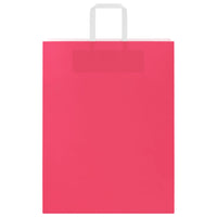 vidaXL Sacchetti di Carta 250 pz con Manici Rosa 32x12x42 cm