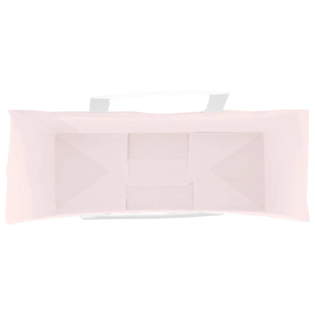 vidaXL Sacchetti di Carta 250 pz con Manici Rosa 32x12x42 cm