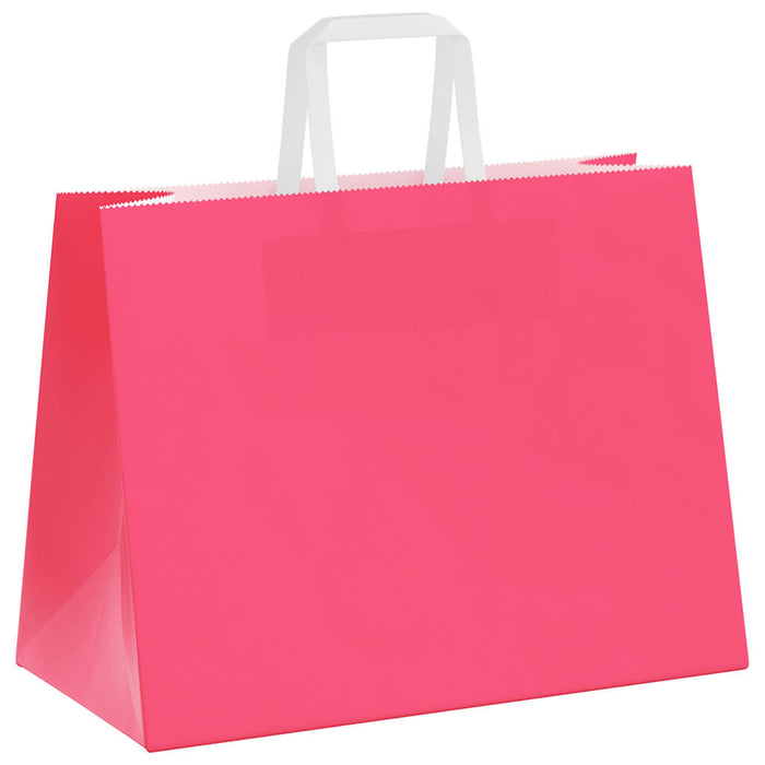 Sacchetti di Carta 250 pz con Manici Rosa 32x17x25 cm 4101901