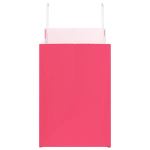 Sacchetti di Carta 250 pz con Manici Rosa 32x17x25 cm 4101901