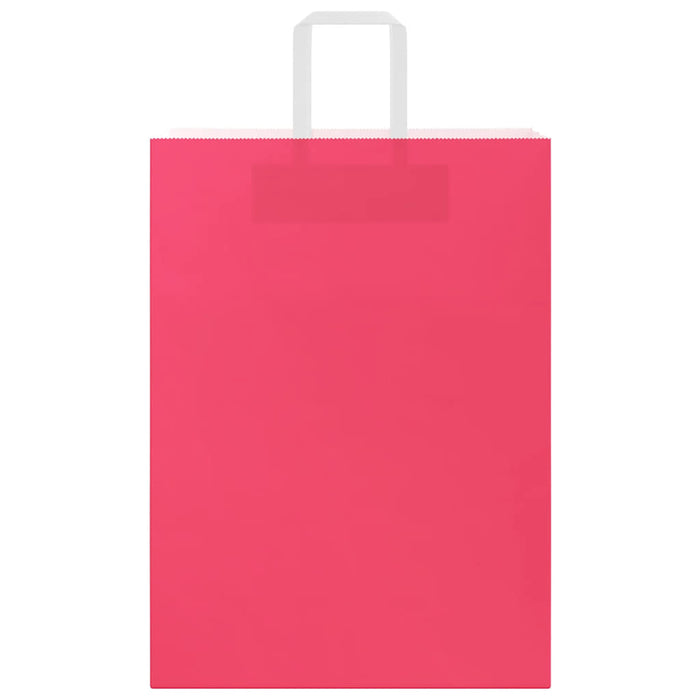 vidaXL Sacchetti di Carta 250 pz con Manici Rosa 32x17x44 cm