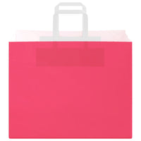vidaXL Sacchetti di Carta 250 pz con Manici Rosa 32x22x24 cm