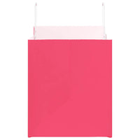 vidaXL Sacchetti di Carta 250 pz con Manici Rosa 32x22x24 cm