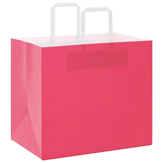 Sacchetti di Carta 250 pz con Manici Rosa 32x22x28 cm 4101904