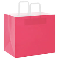 Sacchetti di Carta 250 pz con Manici Rosa 32x22x28 cm