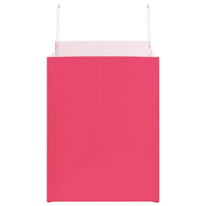 Sacchetti di Carta 250 pz con Manici Rosa 32x22x28 cm