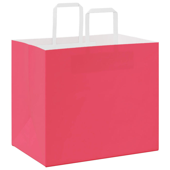 Sacchetti di Carta 250 pz con Manici Rosa 32x22x28 cm 4101904