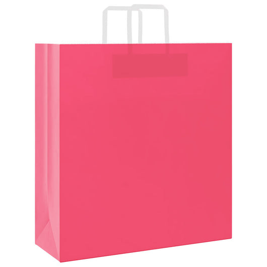 Sacchetti di Carta 250 pz con Manici Rosa 45x17x48 cm 4101905