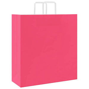 Sacchetti di Carta 250 pz con Manici Rosa 45x17x48 cm