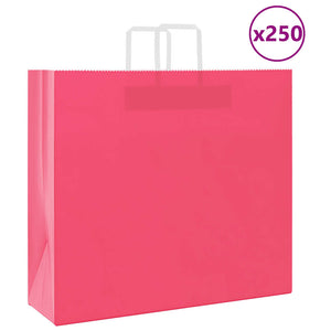Sacchetti di Carta 250 pz con Manici Rosa 54x15x49 cm