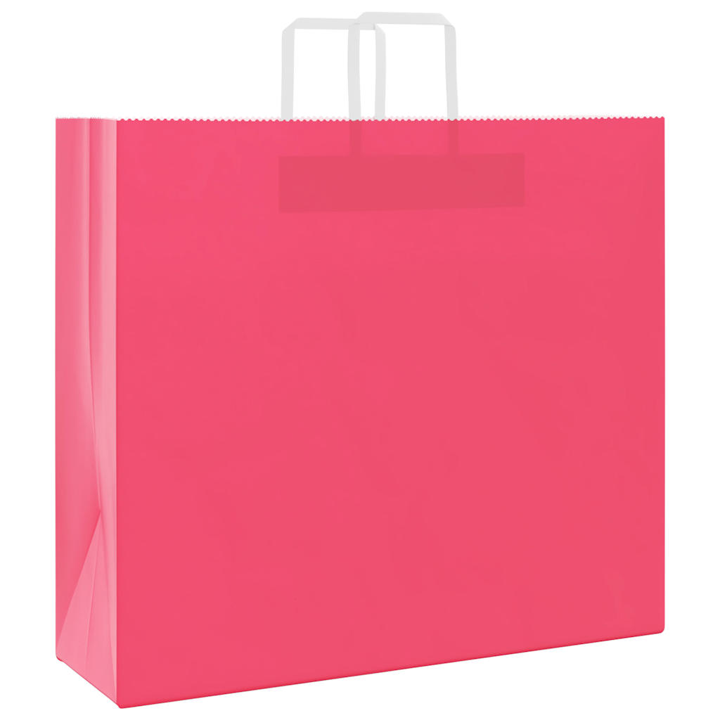 Sacchetti di Carta 250 pz con Manici Rosa 54x15x49 cm