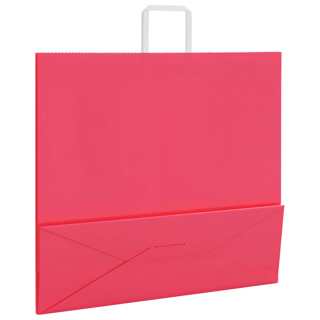 Sacchetti di Carta 250 pz con Manici Rosa 54x15x49 cm 4101906