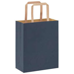 Sacchetti di Carta 50 pz con Manici Blu 18x8x22 cm 4101908