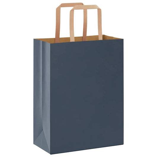 Sacchetti di Carta 50 pz con Manici Blu 21x11x28 cm 4101909