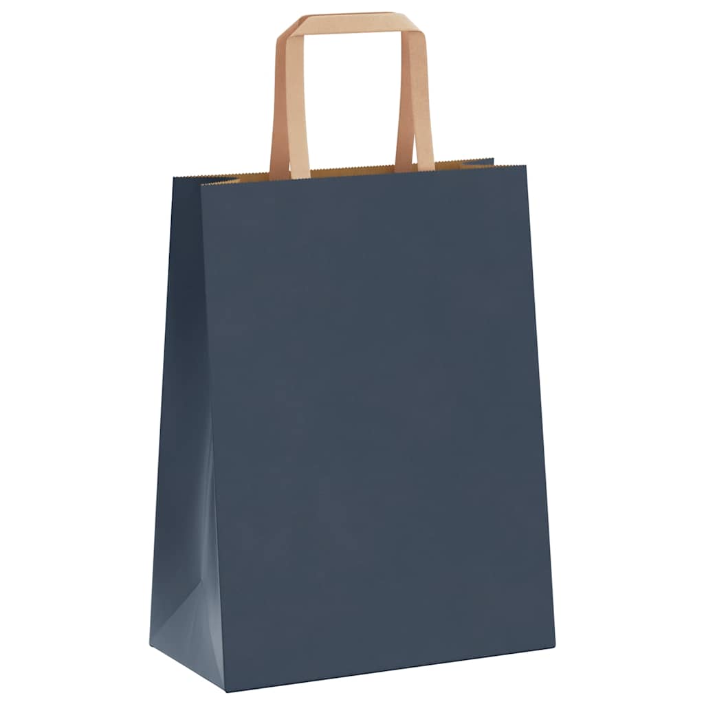 Sacchetti di Carta 50 pz con Manici Blu 21x11x28 cm 4101909