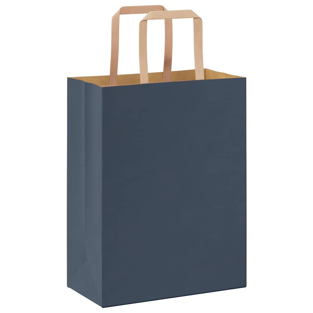 Sacchetti di Carta 50 pz con Manici Blu 21x11x28 cm 4101909