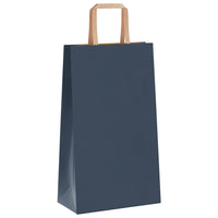 Sacchetti di Carta 50 pz con Manici Blu 21x11x36 cm