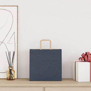 Sacchetti di Carta 50 pz con Manici Blu 26x17x25 cm 4101913