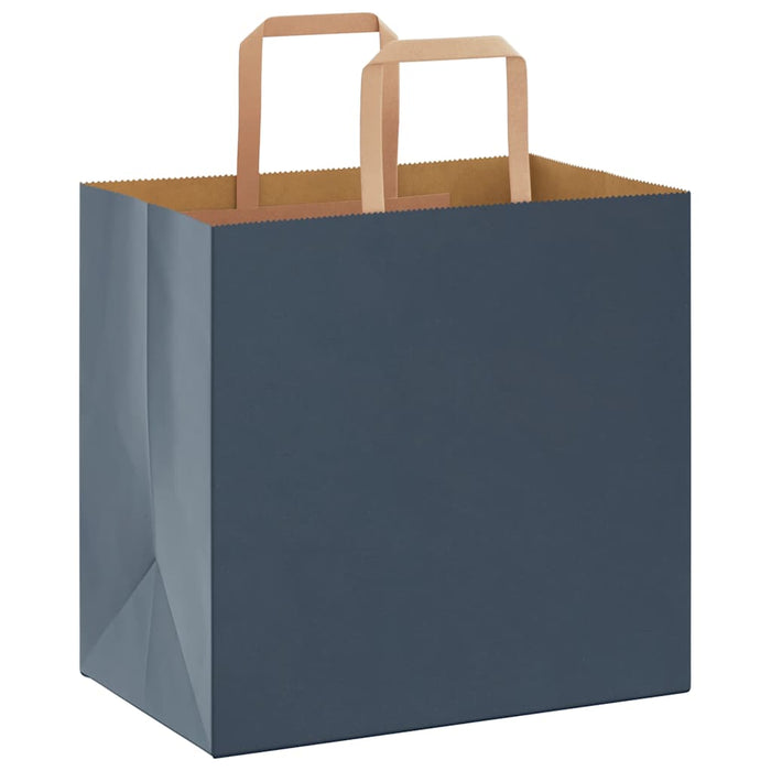 Sacchetti di Carta 50 pz con Manici Blu 26x17x25 cm 4101913