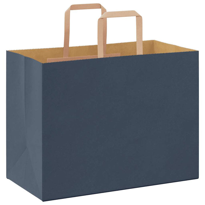 vidaXL Sacchetti di Carta 50 pz con Manici Blu 32x17x25 cm